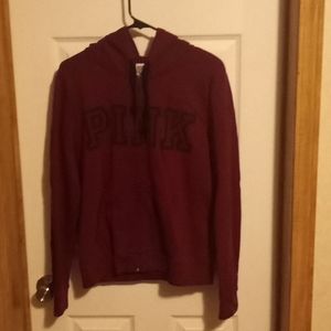 Victoria's Secret pink full zip hooded sweatshirt